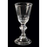 RARE SAXON WINE GOBLET, MID 18TH CENTURY