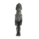 AN EGYPTIAN BRONZE AMULET CAST AS OSIRIS,