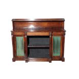 A GEORGE IV ROSEWOOD BREAKFRONT CHIFFONIER,