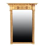 A REGENCY GILTWOOD PIER MIRROR,