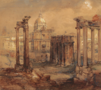 CONTINENTAL SCHOOL, 19TH CENTURY A view of the Roman Forum