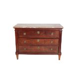 A PROVINCIAL FRENCH OR NORTH ITALIAN HARDWOOD, PROBABLY CHESTNUT, COMMODE,