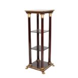 A RESTAURATION PARCEL GILT ROSEWOOD ETAGERE,