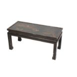 CHINESE BLACK LACQUER LOW TABLE, QING DYNASTY AND LATER