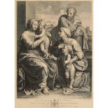 FRANCIS DE POILLY THE ELDER (1622 - 1693) AFTER NICOLAS POUSSIN (1594-1665) 'The Holy Family'
