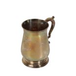 A GEORGE III SILVER MUG,