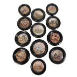 A COLLECTION OF VICTORIAN POT LIDS