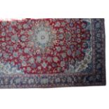 A LARGE ISFAHAN STYLE RUG,