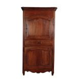 A LOUIS XV CHESTNUT AND OAK ARMOIRE,
