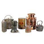 A SMALL QUANTITY OF METALWARE,