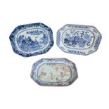 A CHINESE EXPORT PORCELAIN MEAT DISH,