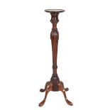 A VICTORIAN MAHOGANY TORCHERE STAND,