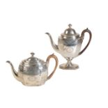 A GEORGE III SILVER HOT WATER POT