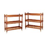 A PAIR OF VICTORIAN OAK BUFFETS,