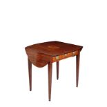 A DUTCH MAHOGANY AND MARQUETRY PEMBROKE TABLE,