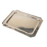 AN ARTS AND CRAFTS SILVER TRAY,
