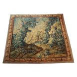 A LOUIS XV VERDURE TAPESTRY AUBUSSON,