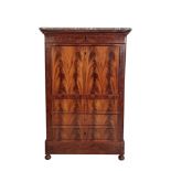 A RESTAURATION MAHOGANY SECRETAIRE A ABATTANT,