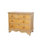 A SCUMBLED PINE CHEST OF DRAWERS,