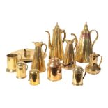A SMALL COLLECTION OF DOMESTIC BRASSWARES,
