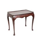 AN IRISH GEORGE II MAHOGANY SILVER TABLE,