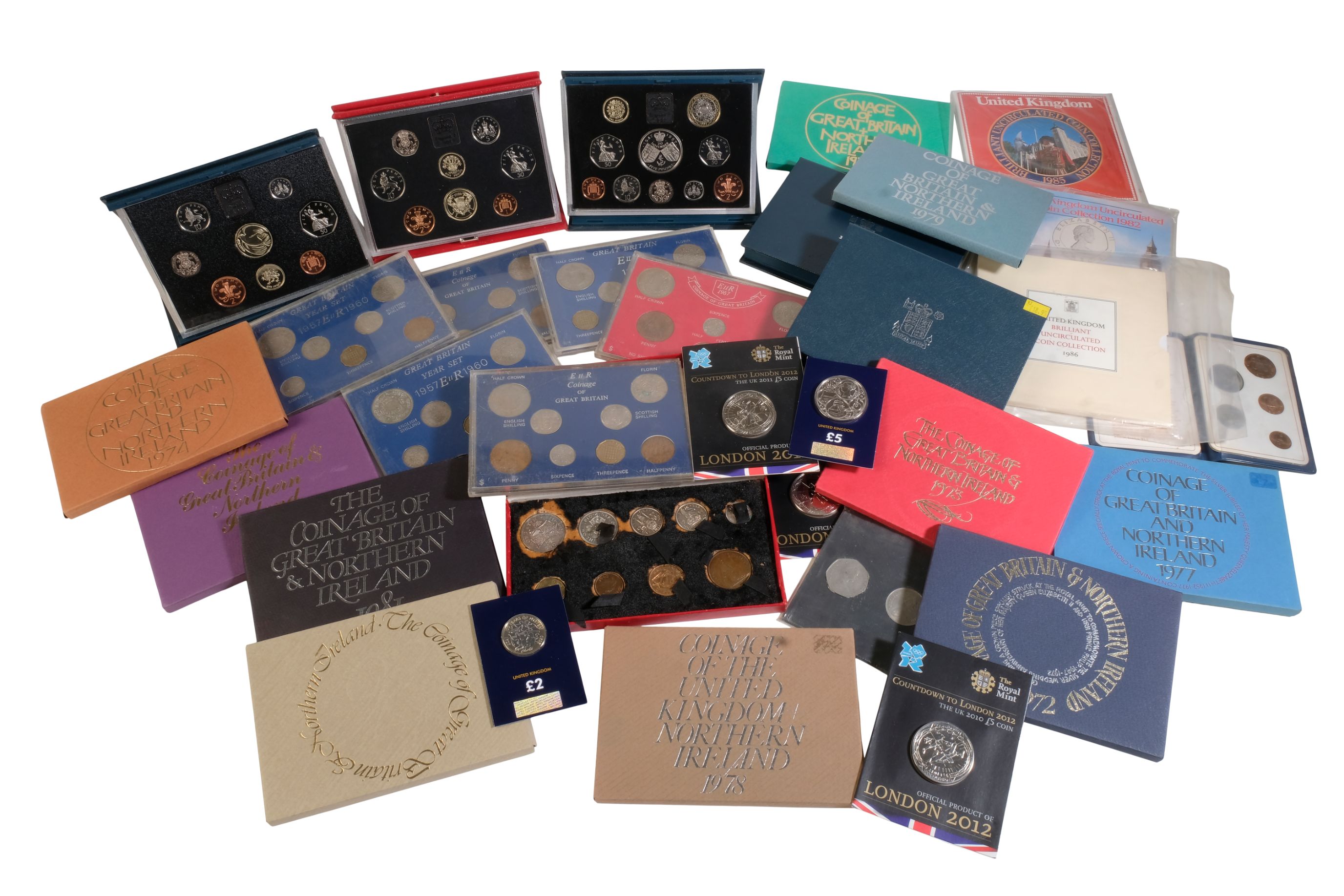 A LARGE NUMBER OF PROOF SETS AND COMMEMORATIVE COINS