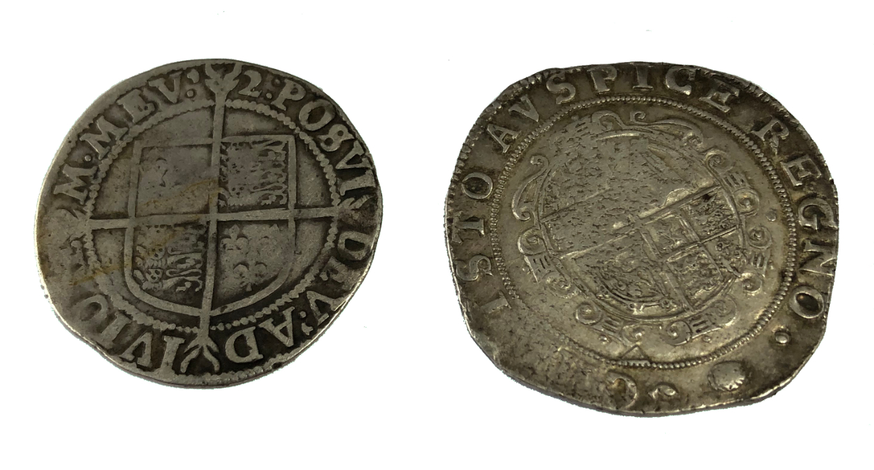 CHARLES I HALF CROWN AND ELIZABETH I SHILLING - Image 2 of 2