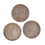 THREE VICTORIAN SHILLINGS