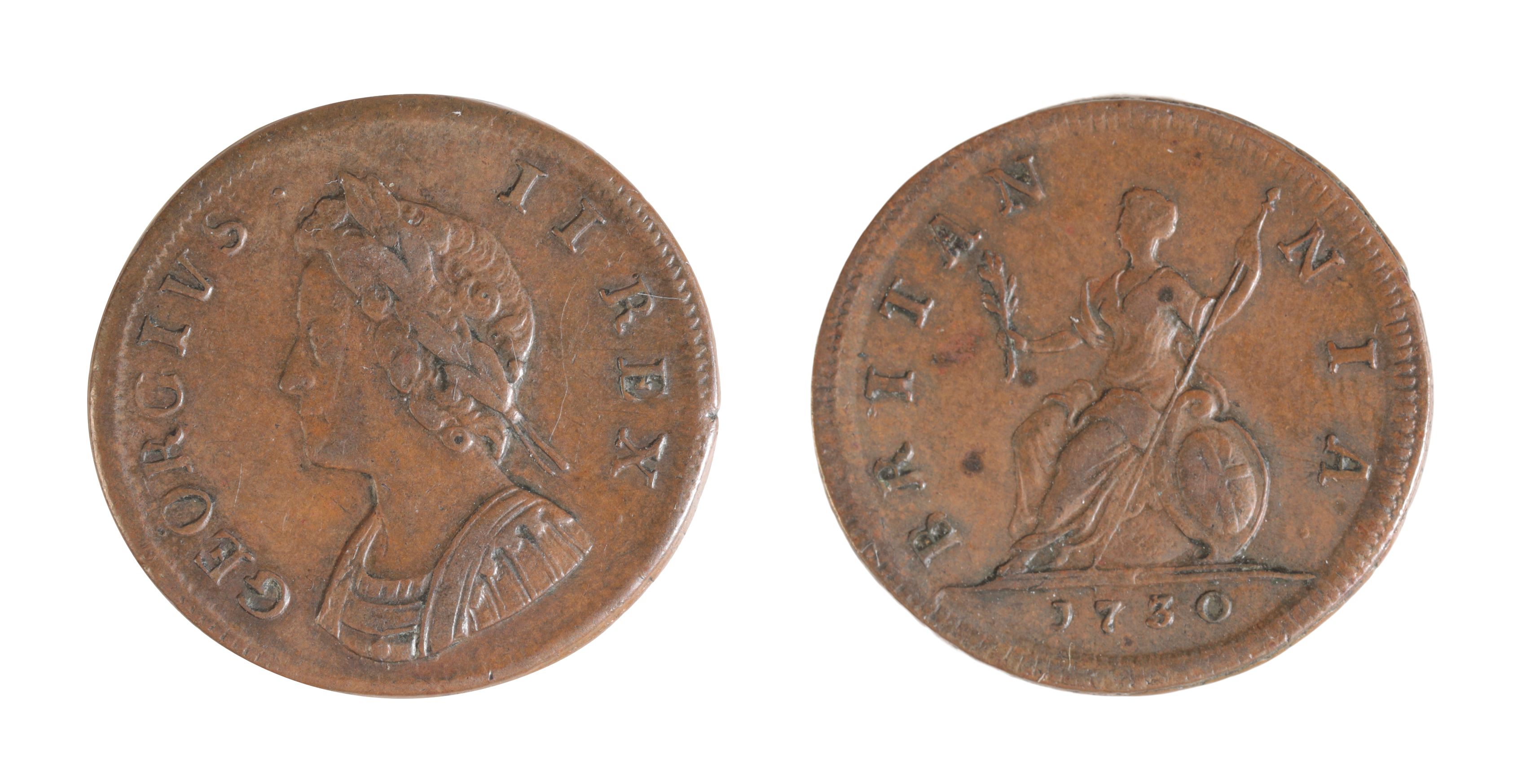 GEORGE II 1730 FARTHING