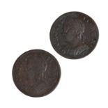 TWO 1754 GEORGE II FARTHINGS