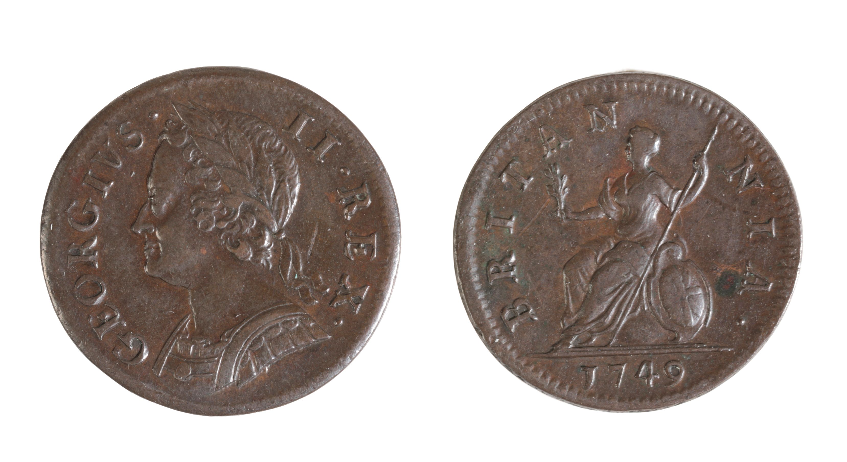 GEORGE II 1749 FARTHING