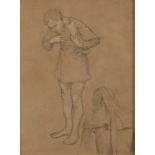 *MAXWELL ASHBY ARMFIELD (1882-1972) Figure study possibly a costume design or illustration