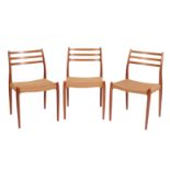 NIELS OTTO MOLLER FOR J.L. MOLLERS: A SET OF SIX 'MODEL 78' CHAIRS