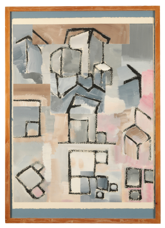 *RICHARD SLADDEN (1933-2020) Abstract geometric composition in pastel tones - Image 2 of 3