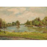 CATHERINE MAY HAMILTON (20TH CENTURY) 'The Thames at Richmond'