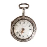 VEIGNEUR SILVER SMALL PAIR CASED VERGE GENTLEMAN'S POCKET WATCH