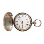 JOHN HURFORD OF CLAY HINDON SILVER FULL HUNTER VERGE GENTLEMAN'S POCKET WATCH