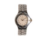 EBEL SPORTSWAVE LADY'S STAINLESS STEEL BRACELET WATCH,