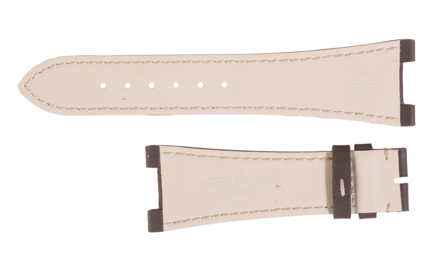 PATEK PHILIPPE GENTLEMAN'S BROWN LEATHER WATCH STRAP - Image 2 of 3