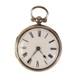 SILVER OPEN FACE GENTLEMAN'S POCKET WATCH