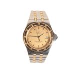 OMEGA SEAMASTER 120M GENTLEMAN'S GOLD PLATED AND STAINLESS STEEL BRACELET WATCH