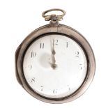 HENRY YOUNG OF SWAFFHAM SILVER PAIR CASED VERGE GENTLEMAN'S POCKET WATCH