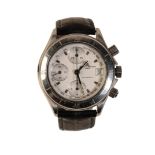 BAUME & MERCIER GENTLEMAN'S STAINLESS STEEL CHRONOGRAPH WRIST WATCH,