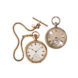 WALTHAM OPEN FACE GOLD PLATED GENTLEMAN'S POCKET WATCH