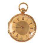 GENTLEMAN'S 18CT GOLD OPEN FACE FUSEE POCKET WATCH