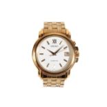 SEIKO KINETIC GENTLEMANS GOLD PLATED BRACELET WATCH