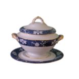 A COPELAND LATE SPODE SAUCE TUREEN, COVER AND STAND,