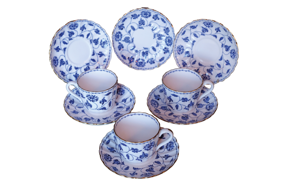 A SPODE BLUE COLONEL" PATTERN AFTERNOON TEA SERVICE"