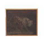 MARY LINWOOD (1755-1845) Two similar embroidered panels of tigers