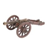 A FINE BRONZE MODEL FIELD CANNON